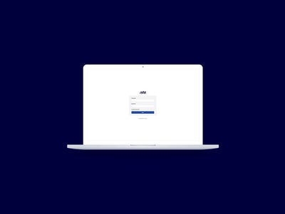 The background is coloured in dark blue and on the right side is an open laptop that shows the regristation page  of the MinuteView from ista.